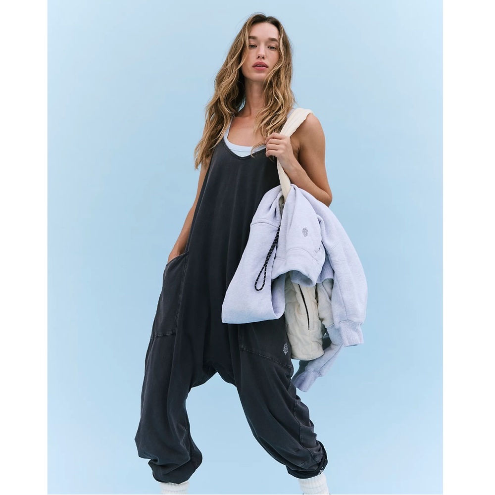 Free People Charcoal Hot Shot Onesie XS